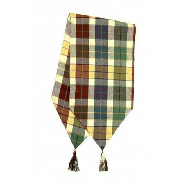 Mr. MJs Trading AG-11221-13x54 13 x 54 in. Ribbed Table Runner with Tassels, Morocco