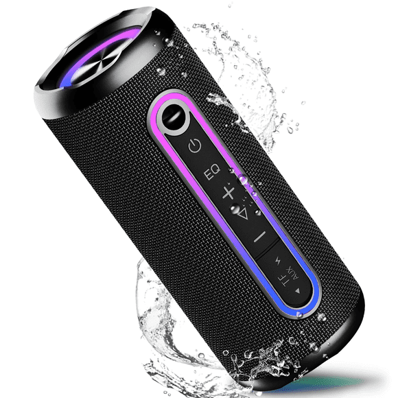 Refurbished CASCHO M10 Portable IPX7 Waterproof Wireless Speaker with 30W, Black