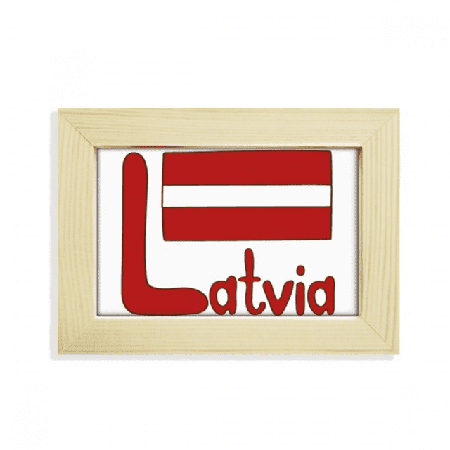 Latvia National Flag Red Pattern Desktop Decorate Photo Frame Picture Art Painting 5x7 inch