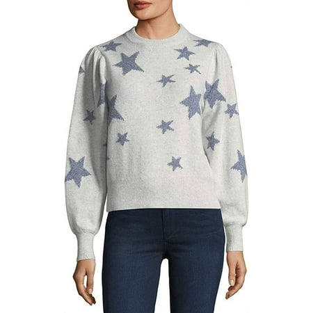 Rebecca Taylor Floral Jacquard Wool-Blend Sweater, Pearl Grey/Silver - Large