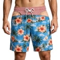 thumbnail image 4 of Novelty Cutout Funny Swim Trunks Men US Flag Print Drawstring Quick Dry Beach Board Shorts, 4 of 4