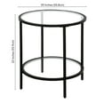 thumbnail image 4 of Evelyn&Zoe Sivil 20" Wide Round Side Table with Glass Shelf, Blackened Bronze, 4 of 5