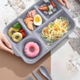 thumbnail image 4 of Divided Dinner Plates, Microwave Safe Tray, 5-Section Plastic Compartment Plate for Family Meals and Parties, Lightweight Durable Dishwasher Safe Tableware, 4 of 7