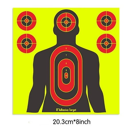 9 Types 10pcs/Set 8 Inch High Visibility Adhesive Shooting Target Stickers Reactive Hunting Shooting Training Paper NZ2