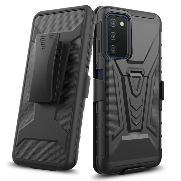 Case for Apple iPhone 14 (6.1") Belt Clip Holster Shockproof with Clip On & Kickstand Heavy Duty 3in1 Hybrid Cover for iPhone 14 by Xcell - Black