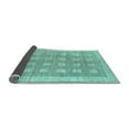 thumbnail image 2 of Ahgly Company Indoor Rectangle Checkered Light Blue Modern Area Rugs, 5' x 7', 2 of 4