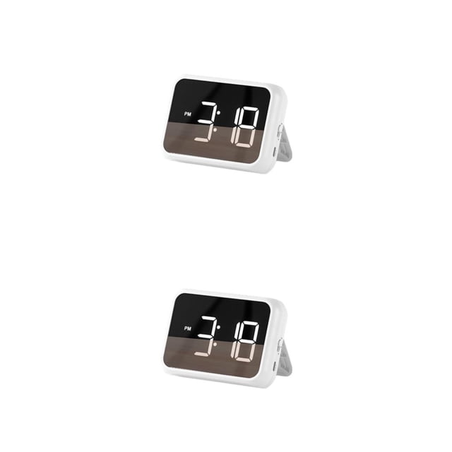 Despertador digital Injueey LED pantalla grande Alarma blancaFY502 2Conjunto