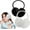 Black & White, variant on 2Pack Adjustable Faux Fur Earmuffs- Soft Warm Ear Muffs Gifts for Women Men Winter