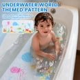 thumbnail image 4 of Dznils Extra Long PVC Bathtub Mat, Cartoon Shower Mat with Suction Cups & Drain Holes, 16" x 40", 4 of 9