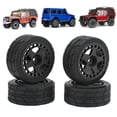 thumbnail image 4 of Rc Wheel Tires Rc Flat Wheel Rc Tyre 4PCS 1/10 RC Wheel Tires With Hub Fin Plastics Rubber RC Flat Wheel For Car Upgrade Parts, 4 of 8
