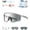 Gray, variant on UV400 Polarized Photochromic Safety Glasses, PC Lens Impact Resistant Eyewear for Work Sports Driving Cycling Fishing