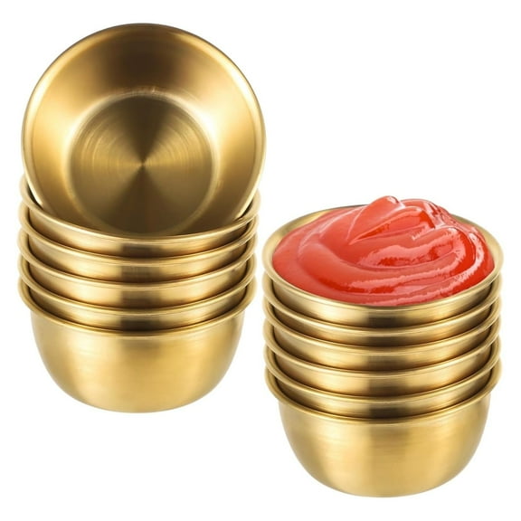 Mini Individual Metal Saucer Bowls – Multipurpose Steel Bowls for Condiments, Desserts & Sides, Rust-Resistant, Shipped from Local Warehouse