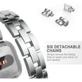 thumbnail image 4 of TOYOUTHS Bling Bracelet Compatible with Fitbit Versa/Versa 2 Bands for Women Stainless Steel Wristbands Replacement for Versa Lite Edition/Versa SE Accessories Dressy Metal Strap, 4 of 7