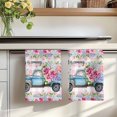 thumbnail image 7 of Spring Kitchen Towels Set of 4, Truck Botanical Rose Leaves Butterfly Pink Lattice Absorbent Dish Towels for Kitchen, Microfiber Hand Towel, Quick Drying Tea Towel for Cleaning Decorative Dishcloths, 7 of 7