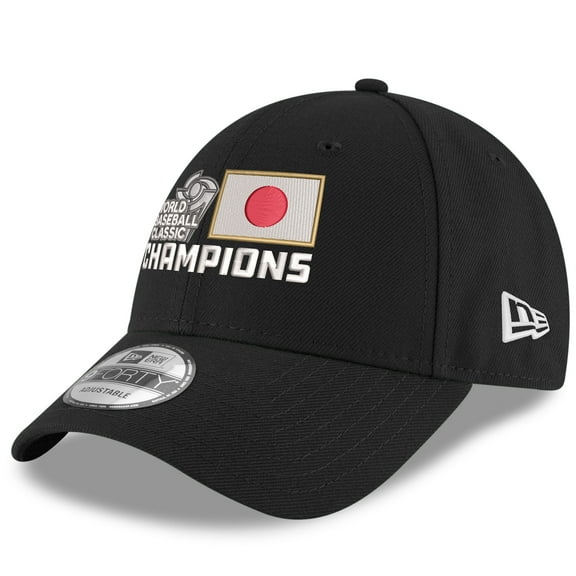 Men's New Era Black Japan Baseball 2023 World Baseball Classic Champions Locker Room Replica 9FORTY Adjustable Hat