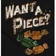 thumbnail image 2 of Want a Piece Halloween Candy Humor Plus Size Crewneck Graphic Tee Shirt Brisco Brands 2X, 2 of 5