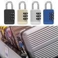 thumbnail image 5 of Useful Fashion Travel Outdoor Zinc alloy Anti-theft Suitcase Security Coded Lock Luggage Combination Lock 3 Digit Password Lock Dormitory Cabinet  Padlock BLUE, 5 of 8