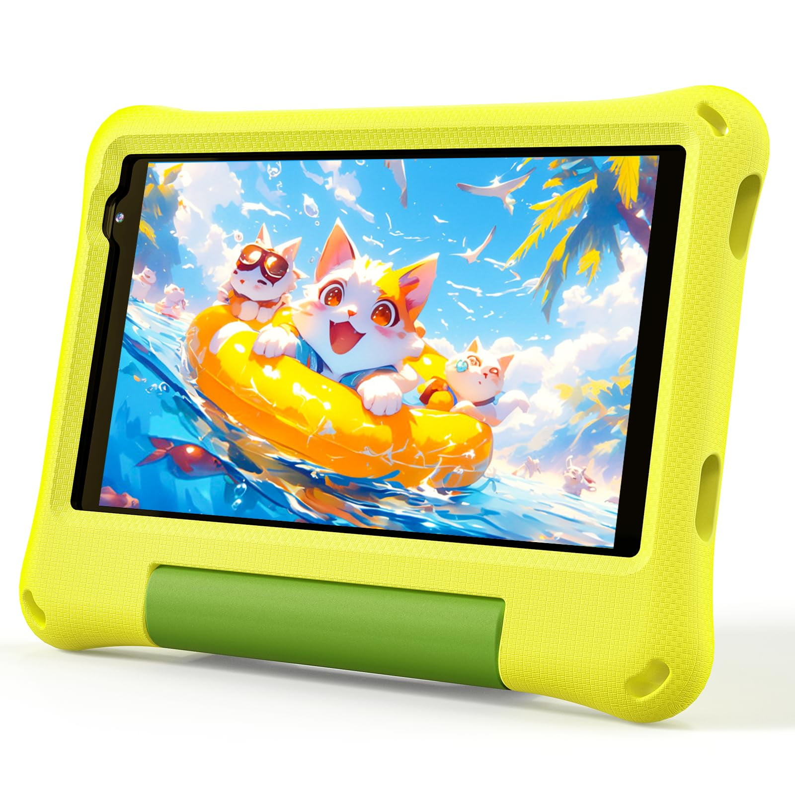 Tablette Enfant Android 13 7 Go RAM 64 Go ROM 7 Pouces - WiFi Bluetooth - Contrôle Parental - Étui EVA Rose - GOODTEL G7