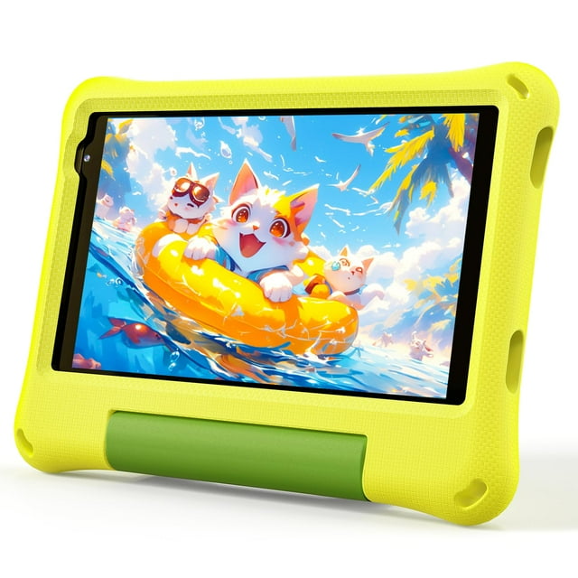 CALLSKY-NOTE Tablette pour Enfants Android 14 Tablette 8 Pouces pour Enfants Octa-Core 8 Go+64 Go Tablette pour Tout-Petits avec Étui EVA Tablette d'Apprentissage pour Enfant avec YouTube, Wi-Fi 6, Pare
