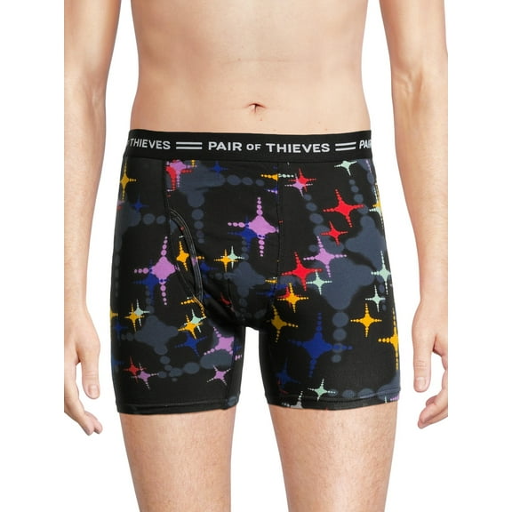 Pair Of Thieves Men's 4-Way Stretch Stars Boxer Briefs, 1-Pack
