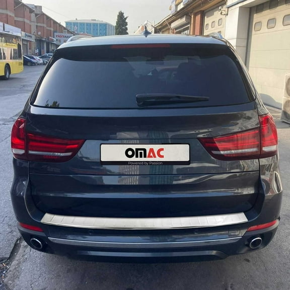 OMAC Rear Bumper Sill Cover Protector Guard for BMW X5 F15 2014-2018 Stainless Steel