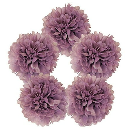 Just Artifacts 5pcs 10 Inch Tissue Paper Pom Pom Flower Ball