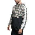 thumbnail image 3 of G-Style USA Men's Plaid Checkered Anorak Windbreaker Jacket JK5008 - Khaki - Large, 3 of 6