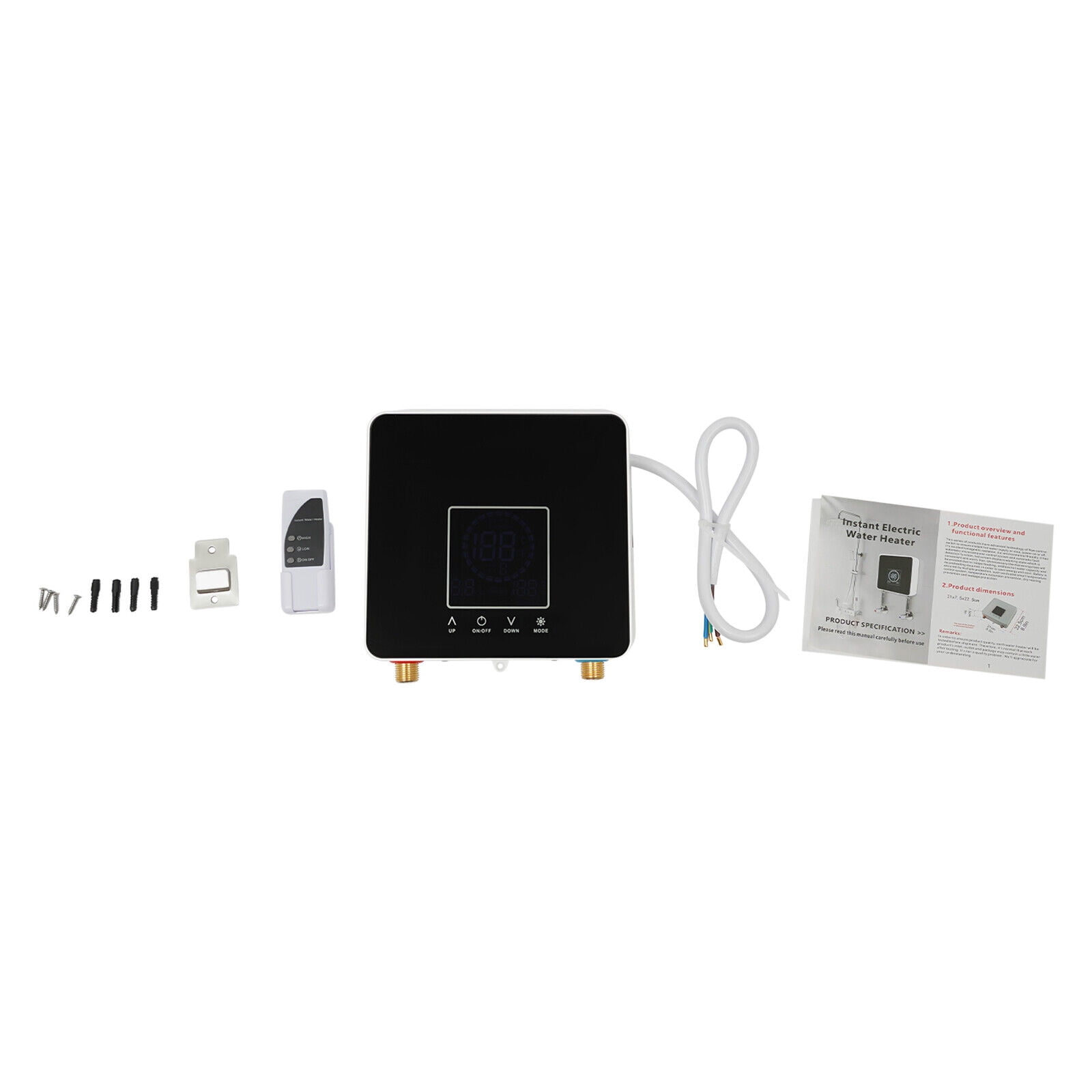 5500W Water Heater Instant Electric Water Heater Shower Heater Tankless Kitchen Boiler
