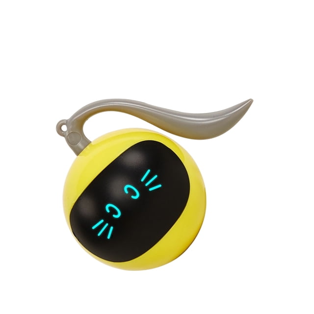 tamizeot Robot Intelligent à Lumière LED avec Route Irrégulière et Chargement USB - Écologique Réutilisable Évitement d'Obstacles Instinct Jaune 1ensemble
