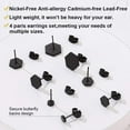 thumbnail image 5 of KeyStyle Geometric Stud Earrings Set, Hexagon Stud Earrings for Women & Men, Jewelry Earrings Valentines Gifts for Husband, Black Tone, (4-10)mm, 4 Pairs, 5 of 9