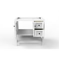 thumbnail image 4 of Modern 36" Alicia White Wood Vanity Base with Black Handles, 4 of 6