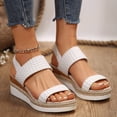 thumbnail image 2 of NOKIO Wedge Sandals for Women Comfortable Open Toe Sandals with Low Wedges - Dressy Summer Casual Sandals - Flat Comfy Walking Sandals Ladies Slope Heel Sandals, 2 of 6