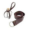 thumbnail image 3 of Accesorios de disfraces de caballero medieval para hombres con botella de agua de vidrio Cinturón de cuero de PU Tamaño universal Fiesta de Halloween Yuyangstore Traje medieval, 3 of 8