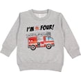 thumbnail image 2 of Inktastic I'm 4 Fire Truck 4th Birthday Toddler Sweatshirt, 2 of 4