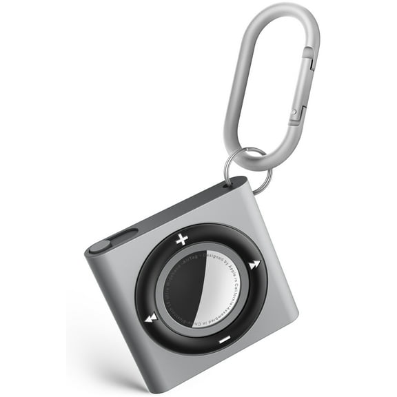 Clayco Airlock Case for AirTag with Keychain Carabiner Ring, Scratch Resistant Rugged Protective Case Cover Compatible with Apple AirTags 2021 (Gray)