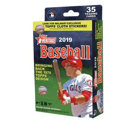 2019 Topps Heritage MLB Baseball Hanger Box- Limited Edition Cloth Decal Stickers of 190's Design Cards | Exclusive Chrome Parallels, New Age Performers, Rookies and All (Best Citi Cards 2019)