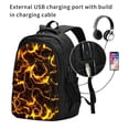 thumbnail image 2 of Balery Orange Lightning Print USB Charging Backpack for Men and Women - Water-Resistant, Anti-Theft Laptop Backpack with USB Port for Travel, Work, School, and College, 2 of 7