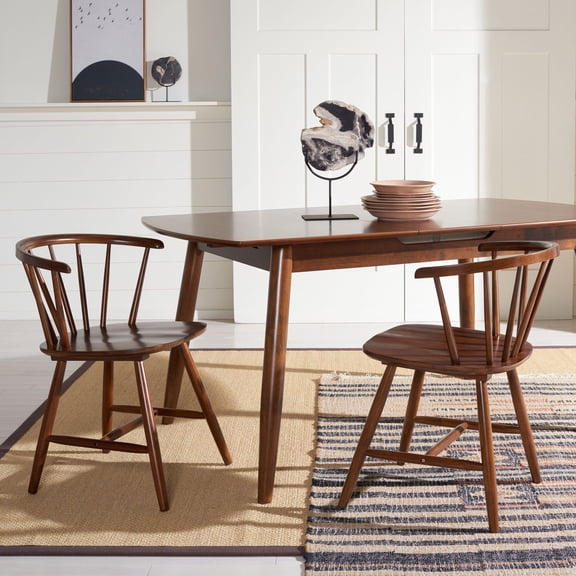 Safavieh Ceres Coastal Wood Dining Side Chairs, Walnut (Set of 2)