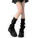 thumbnail image 1 of Sunloudy Calentadores de piernas de punto para mujer, calentadores de piernas acanalados estilo preppy hasta la rodilla para niñas adolescentes Sunloudy moda, 1 of 7