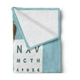 thumbnail image 2 of Eye Chart Soft Flannel Fleece Throw Blanket, Young Ophthalmologist Holding Eyeglasses with an Eye Graph, Cozy Plush for Indoor and Outdoor Use, 50" x 60", Multicolor, by Ambesonne, 2 of 5