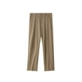 thumbnail image 6 of Mens Stretch Dress Pants Flat Front Business Casual Pants Classic Fit Lightweight, Khaki, 6 of 9