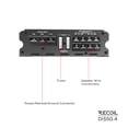thumbnail image 3 of Recoil DI550.4 Full-Range Class-D 4-Channel Car Audio Amplifier, 1,040 Watts Max Power, 2-4 Ohm Stable, Mosfet Power Supply, Bridgeable, 3 of 6