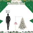 thumbnail image 3 of 5ft PE/PVC Mixed Flocking Automatic white Christmas Tree - Easy Setup Foldable Holiday Decor, 3 of 7