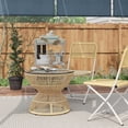thumbnail image 2 of Outsunny Rattan Outdoor Coffee Table, Patio End Table, Nature Wood, 2 of 10