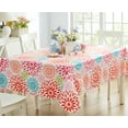 thumbnail image 7 of Newbridge Pink Color Burst Celebration 52 x 52 inch Square Flannel Backed Vinyl Tablecloth, 7 of 7