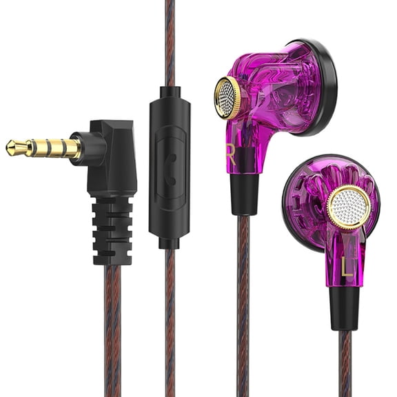 QKZ DM1 Earbuds in Ear Earphones Noise Canceling Earplugs 14.2mm Dynamic with Microphone Gaming Headphones