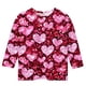 thumbnail image 4 of Blusas y camisas de cuello redondo y manga larga para niños, blusas/camisas de poliéster con estampado de corazones, mangas 3/4 y cuello redondo, elegantes e informales., 4 of 5