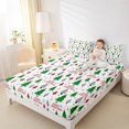 thumbnail image 4 of Homewish Plaid Xmas Tree Full Size Sheets,Merry Christmas Bed Sheets,White Green Red Sheet Sets For Girls,Breathable Home Decor,4-Piece, 4 of 7
