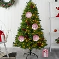 thumbnail image 5 of Hvmvliv Christmas Tree Ornaments (9pcs) Christmas Balls Ornament Foam Sequin Christmas Tree Ornaments Xmas Tree Ornament Shatterproof Christmas Decoration Pink, 5 of 5