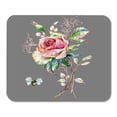 thumbnail image 1 of SIDONKU Colorful Abstract Watercolor of Rose and Bumblebee Pink Artist Mousepad Mouse Pad Mouse Mat 9x10 inch, 1 of 1